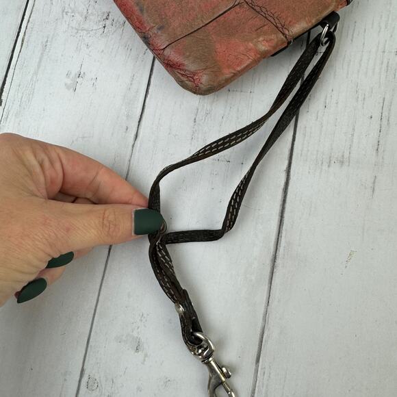 Dooney & Bourke Leather Croc Emboss Multi Function Zip Around Wristlet Wallet - Picture 8 of 12